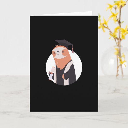 Afstuderen luiaard kaart (Gele Bloem)