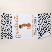 Afstuderen luipaard strandlaken (Voorkant)