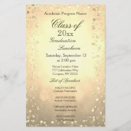 Afstuderen Luncheon Gold Confetti