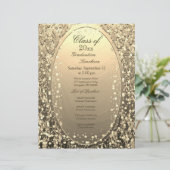 Afstuderen Luncheon Gold Confetti (Staand voorkant)