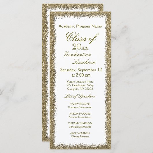 Afstuderen Luncheon Uitnodiging (Voorkant / Achterkant)