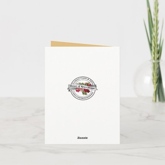 Afstuderen Maagd Maria Decoratieve Grens Kaart (Achterkant)