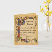 Afstuderen Maagd Maria Decoratieve Grens Kaart (Gele Bloem)