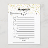 Afstuderen Mad Libs & Advies gouden confetti Flyer (Achterkant)