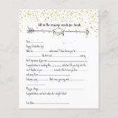 Afstuderen Mad Libs & Advies gouden confetti Flyer (Voorkant)