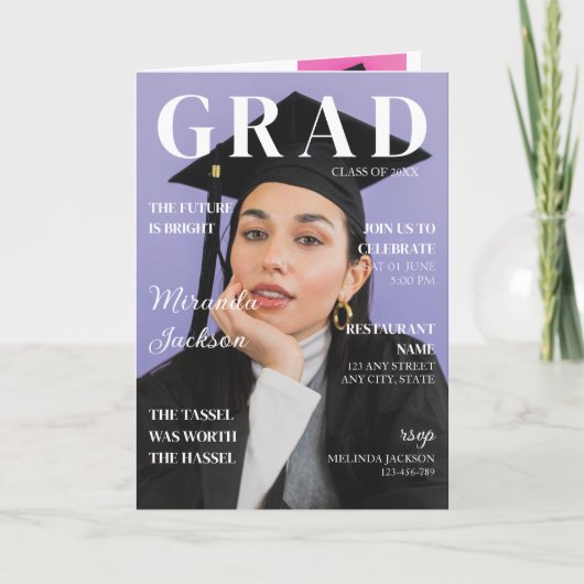 Afstuderen Magazine Boekje 4 pagina's Leuk Modern Aankondiging (Voorkant)