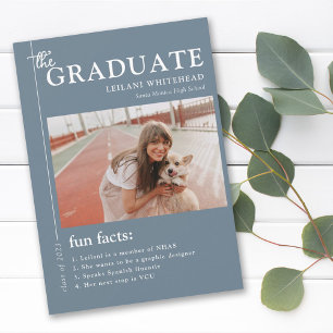 Afstuderen Magazine Fun Facts Dusty Blue Aankondiging