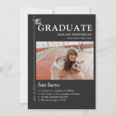 Afstuderen Magazine Fun Facts Soft Black Aankondiging (Voorkant)