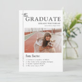 Afstuderen Magazine Fun Facts White Aankondiging (Staand voorkant)