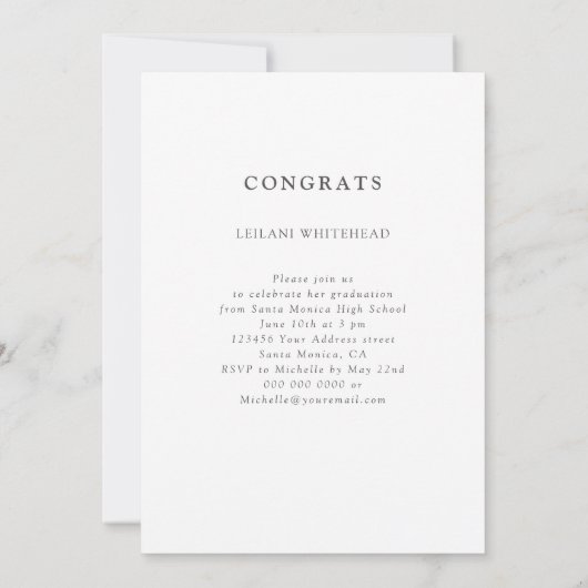 Afstuderen Magazine Fun Facts White Aankondiging (Achterkant)