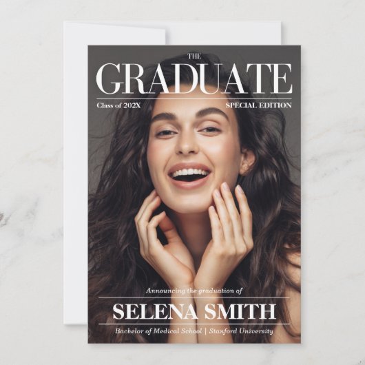 Afstuderen Magazine Hoesje Foto Aankondiging (Voorkant)