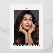 Afstuderen Magazine Hoesje foto uniek Folie Uitnodiging (Achterkant)