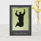 Afstuderen - Mannelijke Congrats op Kaart (Gele Bloem)