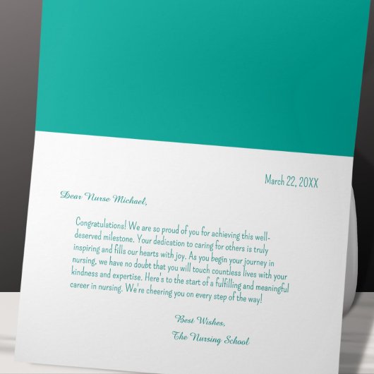 Afstuderen mannen verpleegster gefeliciteerd kaart