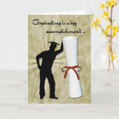 Afstuderen mannendiploma kaart (Gele Bloem)