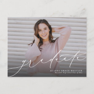 Afstuderen manuscript horizontaal afstuderen uitnodiging briefkaart