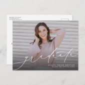 Afstuderen manuscript horizontaal afstuderen uitnodiging briefkaart (Voorkant / Achterkant)