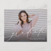 Afstuderen manuscript horizontaal afstuderen uitnodiging briefkaart (Voorkant)