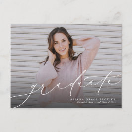 Afstuderen manuscript horizontaal afstuderen uitnodiging briefkaart