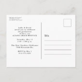 Afstuderen manuscript verticaal afstuderen uitnodiging briefkaart (Achterkant)