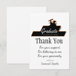 Afstuderen Manuscript Zwart en Witte Rol Aangepast Bedankkaart