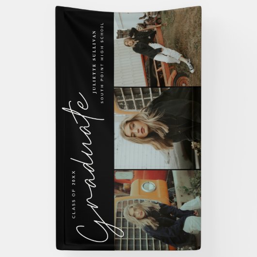 Afstuderen manuscriptgraduatie partij 3 fotobanner spandoek (Verticaal)