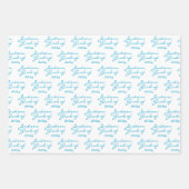 Afstuderen Marine blauw gepersonaliseerd Afstudeer Inpakpapier Vel (Voorkant 2)