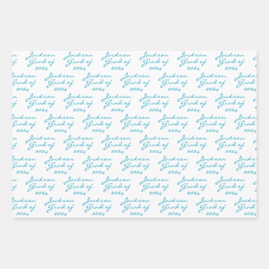 Afstuderen Marine blauw gepersonaliseerd Afstudeer Inpakpapier Vel (Voorkant 2)