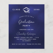 Afstuderen marineblauw wit 2024 begrotingsuitnodig flyer (Voorkant)