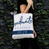 Afstuderen marinescript | Donkerblauwe penseel Kee Tote Bag