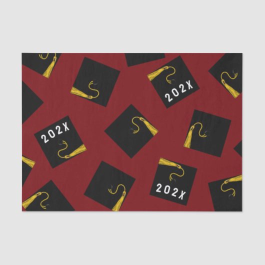 Afstuderen Maroon 2025 Tissuepapier (Voorkant)