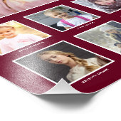 Afstuderen Maroon K-12 Foto Collage Metallic Gold Foto Afdruk (Hoek)