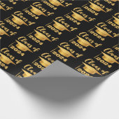 Afstuderen Maroon Metallic Gold Class Year Cadeaupapier (Hoek)