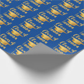 Afstuderen Maroon Metallic Gold Class Year Cadeaupapier (Hoek)