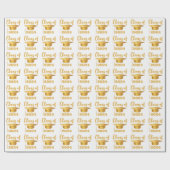 Afstuderen Maroon Metallic Gold Class Year Cadeaupapier (Vlak)
