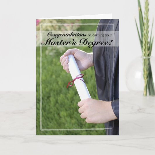 Afstuderen mastergraad gefeliciteerd kaart (Voorkant)