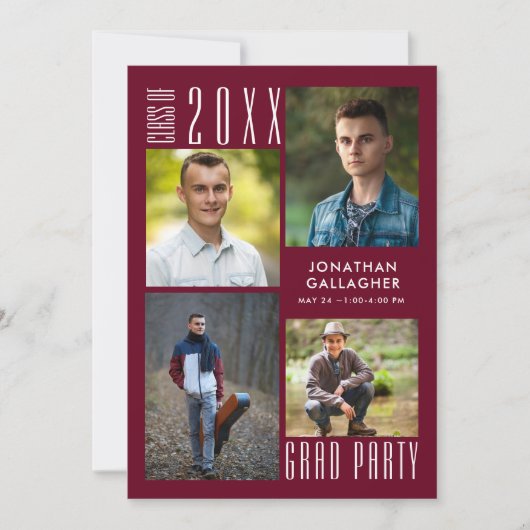 Afstuderen Matig gestroomlijnde KLASSE VAN 20XX Ma Kaart (Voorkant)