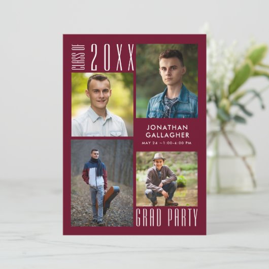 Afstuderen Matig gestroomlijnde KLASSE VAN 20XX Ma Kaart (Staand voorkant)