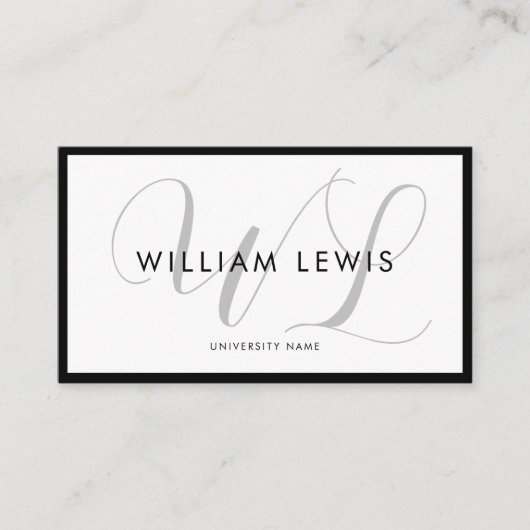 Afstuderen Matig Minimalistisch Manuscript QR Code Visitekaartje (Voorkant)