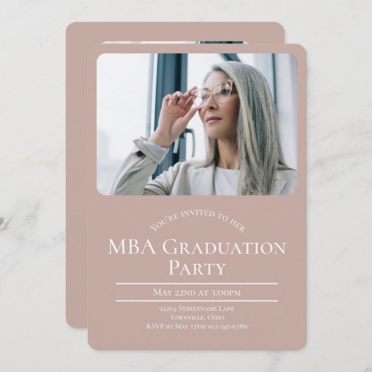 Afstuderen MBA Photo Afstuderen Kaart (Voorkant / Achterkant)
