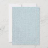 Afstuderen "Medical & Nursing School Blue Linen" Kaart (Achterkant)