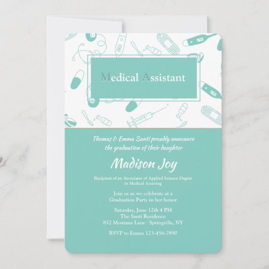 Afstuderen medische elementen kaart (Voorkant)