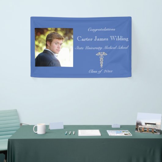 Afstuderen, Medische School, Aangepaste foto Spandoek (Beurs)