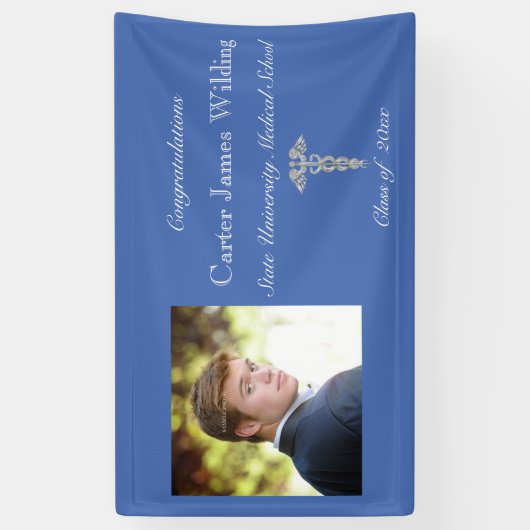 Afstuderen, Medische School, Aangepaste foto Spandoek (Verticaal)