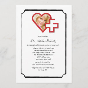 Afstuderen Medische school Foto Uitnodiging