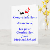 Afstuderen medische school gefeliciteerd kaart (Gele Bloem)