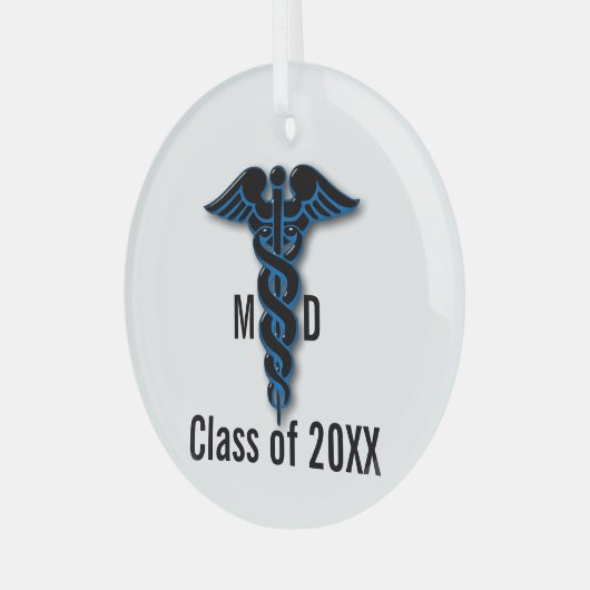 Afstuderen Medische School Glas Ornament (Voorkant links)