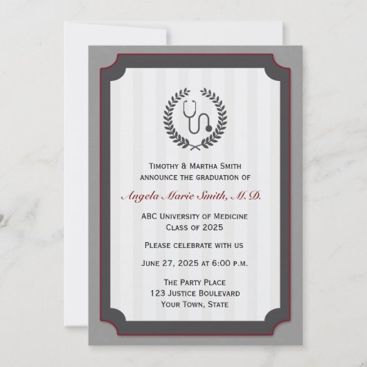 Afstuderen Medische school Kaart (Voorkant)