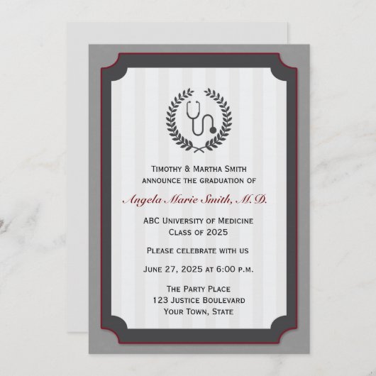 Afstuderen Medische school Kaart (Voorkant / Achterkant)