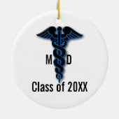 Afstuderen Medische School Keramisch Ornament (Achterkant)